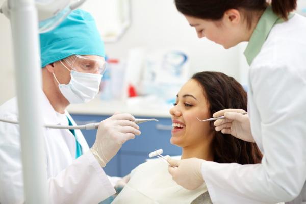 Woman at dental appointment